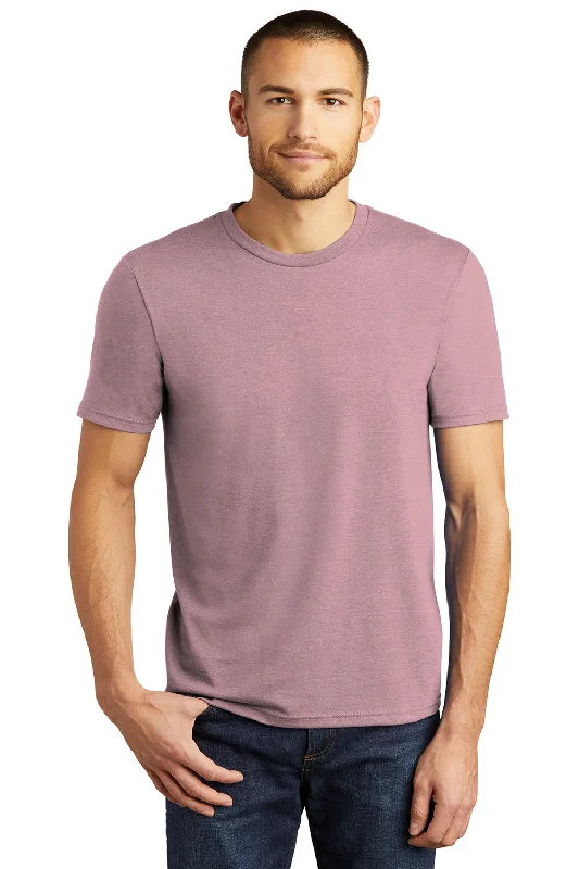 Men’s short-sleeve sate tees-District Mens Perfect Tri Short Sleeve Crewneck T-Shirt - Heather Lavender