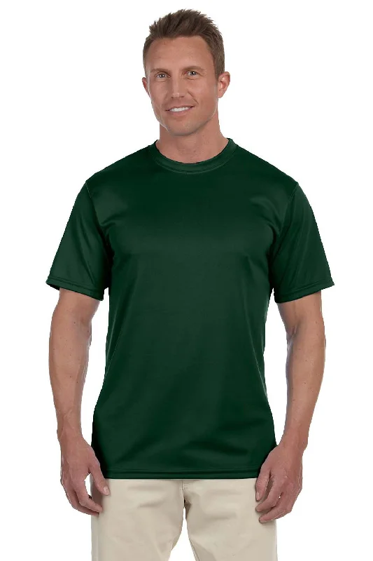 Men’s short-sleeve quirk tees-Augusta Sportswear Mens Moisture Wicking Short Sleeve Crewneck T-Shirt - Dark Green