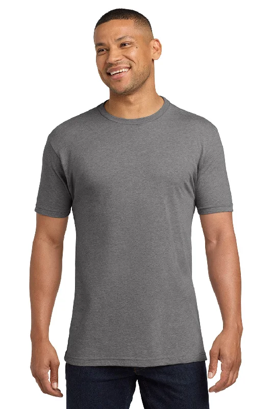 Men’s short-sleeve yarrow tops-Next Level Mens Sueded Jersey Short Sleeve Crewneck T-Shirt - Heather Dark Grey