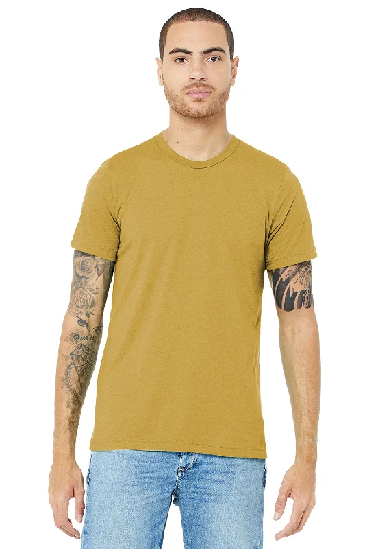 Men’s short-sleeve nape polos-Bella + Canvas Mens Short Sleeve Crewneck T-Shirt - Mustard Yellow