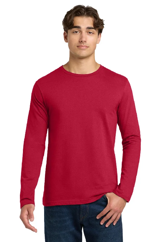 Men’s short-sleeve bunt polos-Gildan Mens Softstyle Long Sleeve Crewneck T-Shirt - Cherry Red