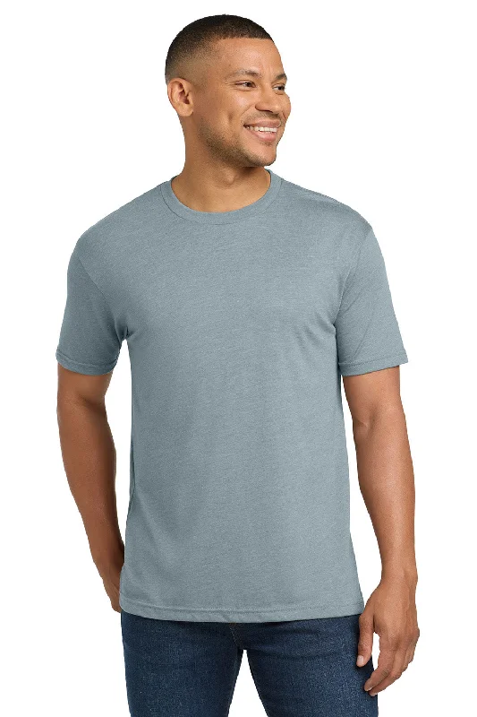 Men’s short-sleeve riven tees-Next Level Mens Jersey Short Sleeve Crewneck T-Shirt - Stonewash Denim Blue