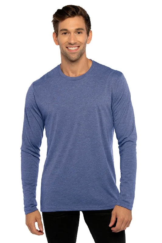 Men’s short-sleeve etch shirts-Next Level Mens Jersey Long Sleeve Crewneck T-Shirt - Vintage Royal Blue