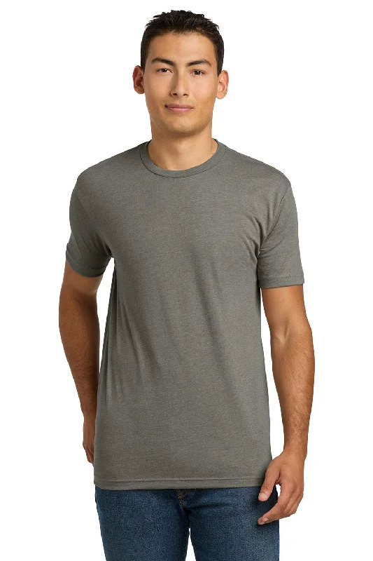 Men’s short-sleeve dapple tops-Next Level Mens CVC Jersey Short Sleeve Crewneck T-Shirt - Warm Grey