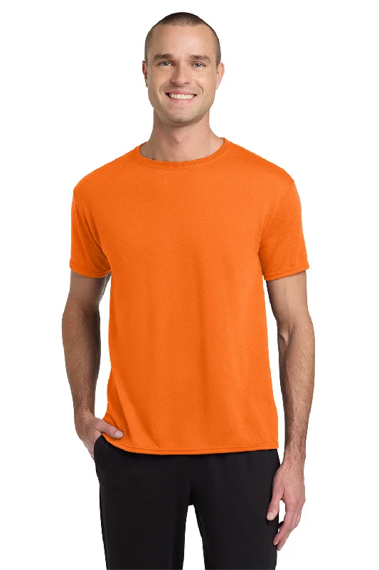 Men’s short-sleeve eider tees-Jerzees Mens Dri-Power Moisture Wicking Short Sleeve Crewneck T-Shirt - Safety Orange