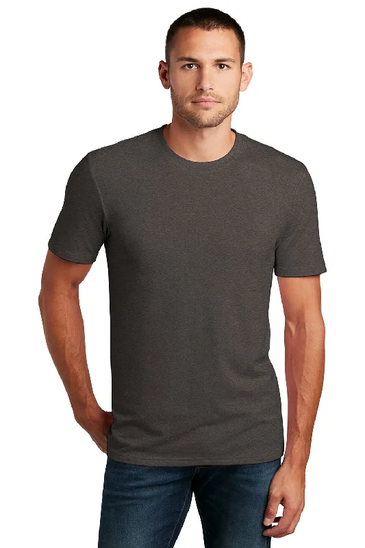 Men’s short-sleeve quip tees-District Mens Flex Short Sleeve Crewneck T-Shirt - Heather Charcoal Grey