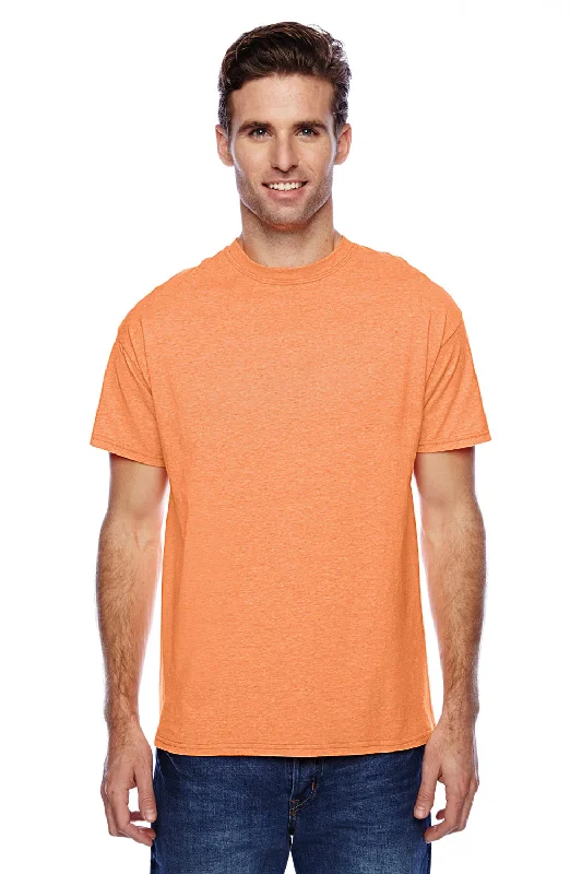 Men’s short-sleeve ivor tees-Hanes Mens X-Temp Moisture Wicking Short Sleeve Crewneck T-Shirt - Heather Neon Orange - Closeout