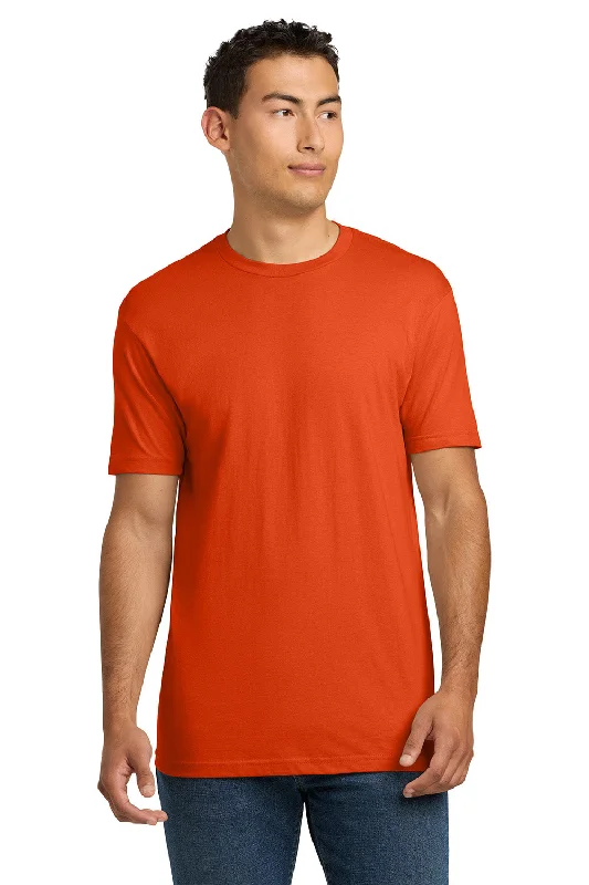 Men’s short-sleeve etch shirts-Next Level Mens Fine Jersey Short Sleeve Crewneck T-Shirt - Classic Orange