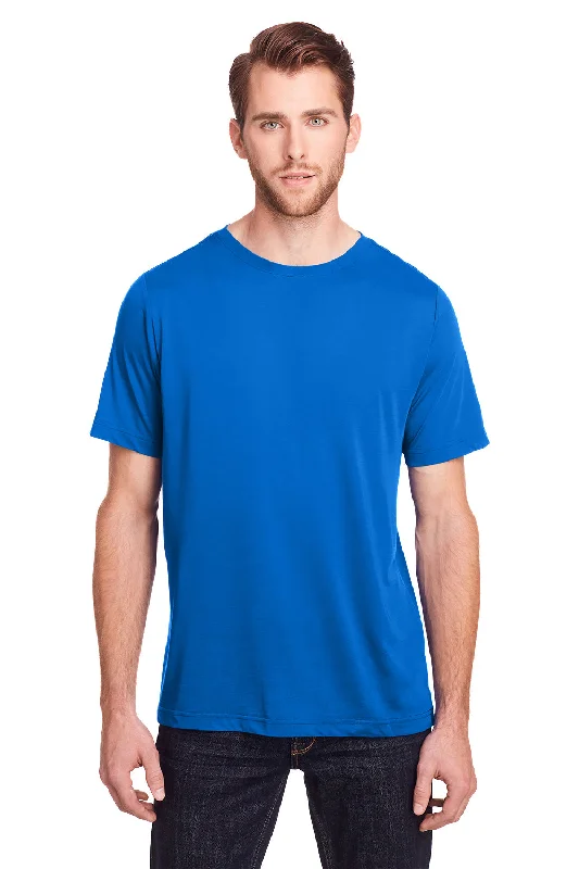 Men’s short-sleeve elm tops-Core 365 Mens Fusion ChromaSoft Performance Moisture Wicking Short Sleeve Crewneck T-Shirt - True Royal Blue