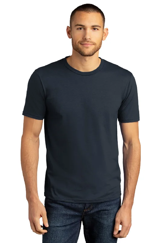 Men’s short-sleeve wisp shirts-District Mens Perfect DTG Short Sleeve Crewneck T-Shirt - New Navy Blue