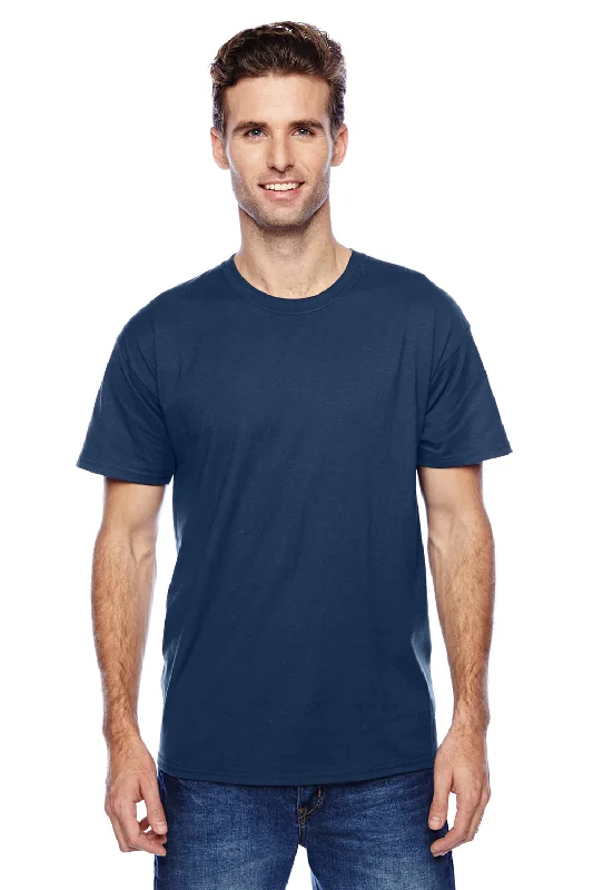 Men’s short-sleeve glint shirts-Hanes Mens X-Temp Moisture Wicking Short Sleeve Crewneck T-Shirt - Navy Blue - Closeout