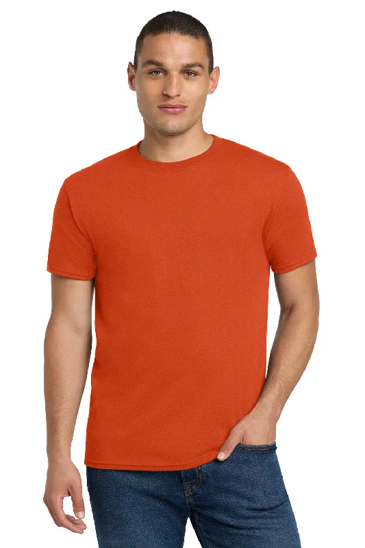 Men’s short-sleeve chert shirts-Jerzees Mens Dri-Power Moisture Wicking Short Sleeve Crewneck T-Shirt - Burnt Orange