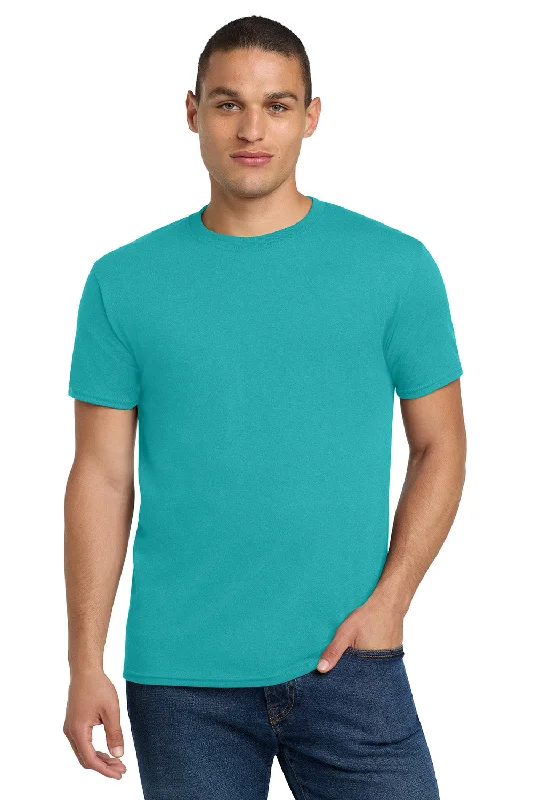 Men’s short-sleeve tawny shirts-Jerzees Mens Dri-Power Moisture Wicking Short Sleeve Crewneck T-Shirt - Jade Green