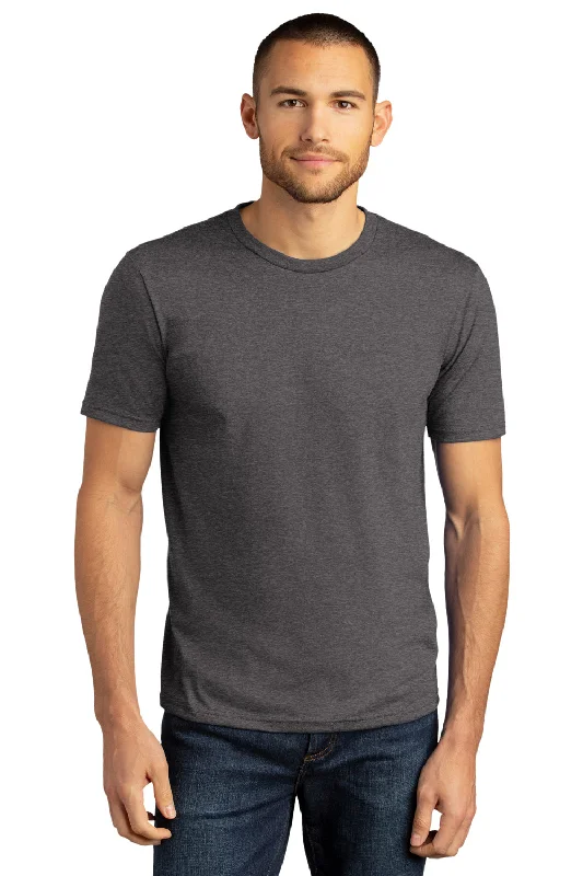 Men’s short-sleeve basalt tees-District Mens Perfect DTG Short Sleeve Crewneck T-Shirt - Heather Charcoal Grey