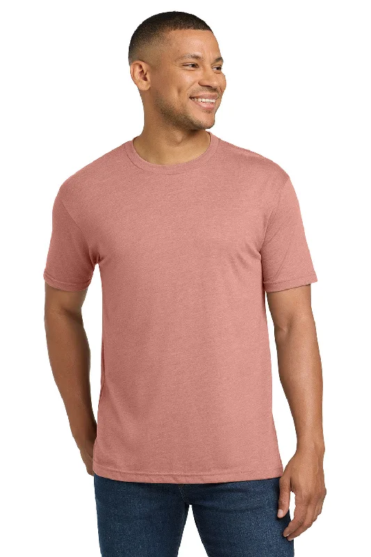 Men’s short-sleeve roan polos-Next Level Mens Jersey Short Sleeve Crewneck T-Shirt - Desert Pink