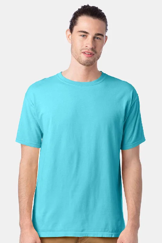 Men’s short-sleeve verge tees-ComfortWash By Hanes Mens Short Sleeve Crewneck T-Shirt - Freshwater Blue