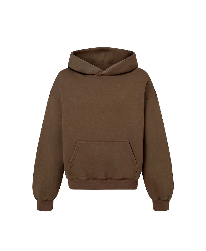 mens hoodie for gym and weekend wear-450 GSM 'Mocha Brown' Hoodie