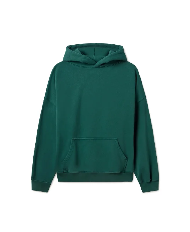 mens hoodie for winter outdoor activities-600 GSM 'British Racing Green' Hoodie