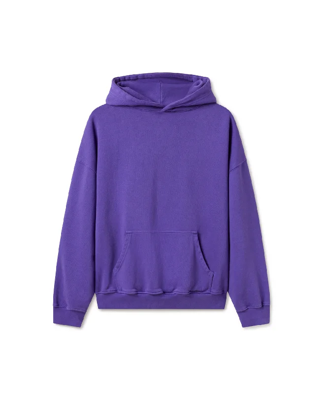 mens hoodie with athletic fit design-600 GSM 'Deep Purple' Hoodie