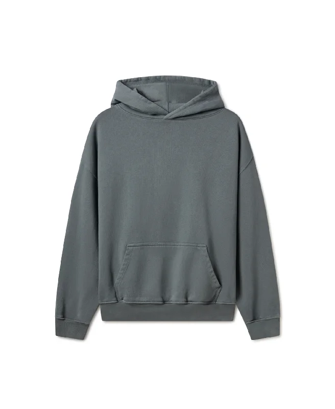 mens hoodie for cool weather styling-600 GSM 'Iron Gray' Hoodie