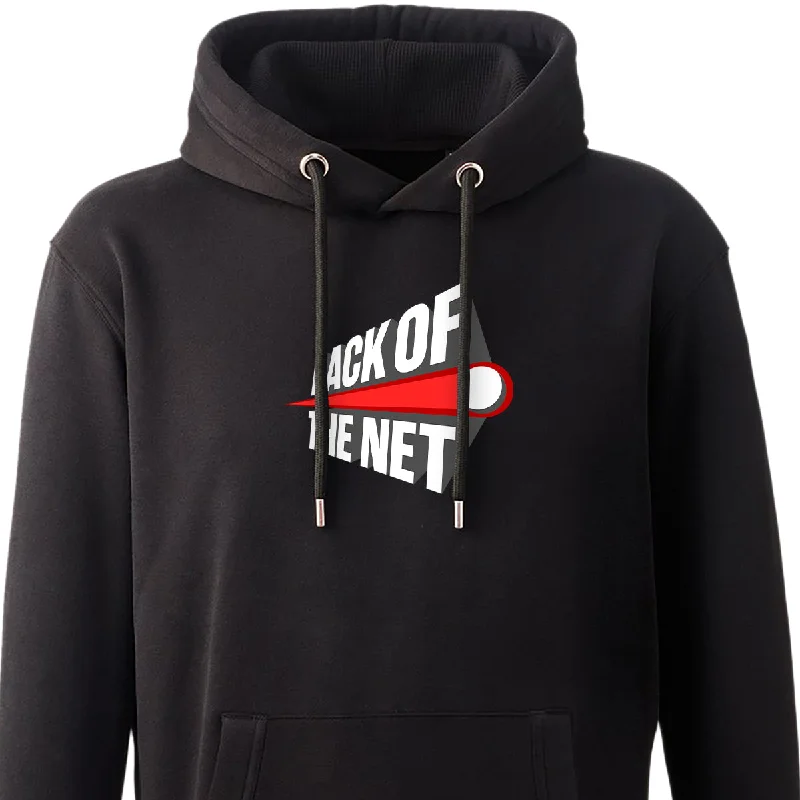 mens hoodie with functional side pockets-Back of the Net Hoodie