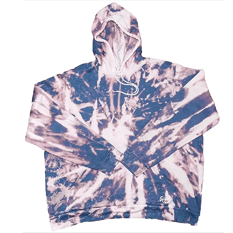 mens hoodie for relaxed sporty style-Blue Bleach Giant Hoodie