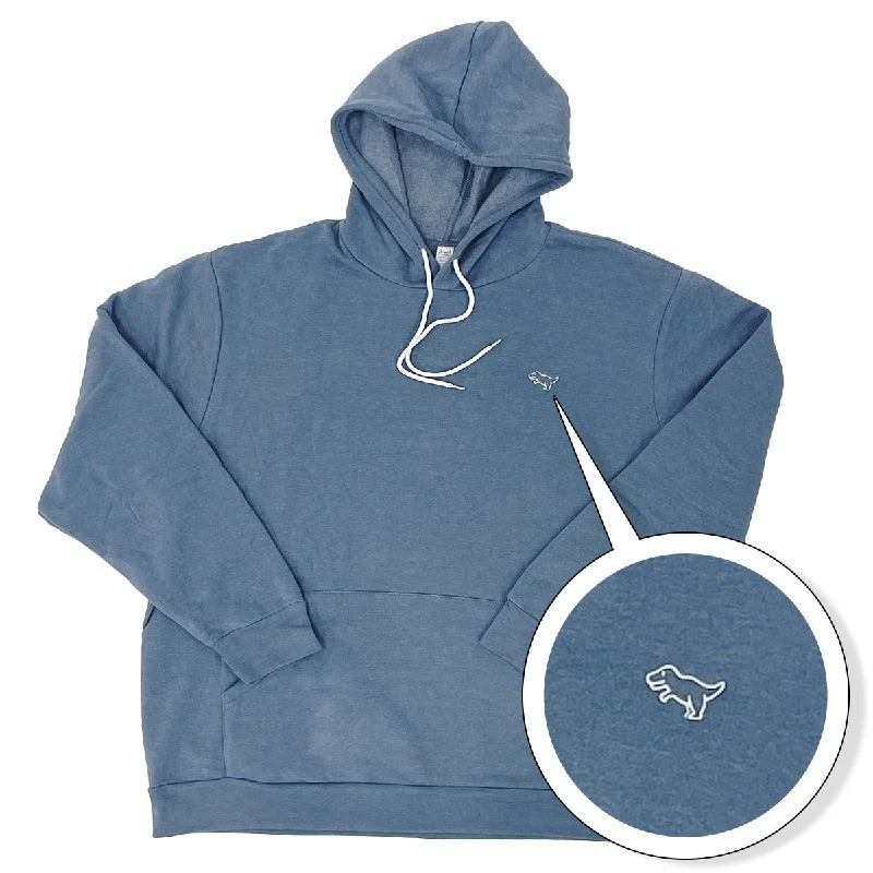 mens hoodie for easy casual wear-Little Dino Embroidered Giant Hoodie