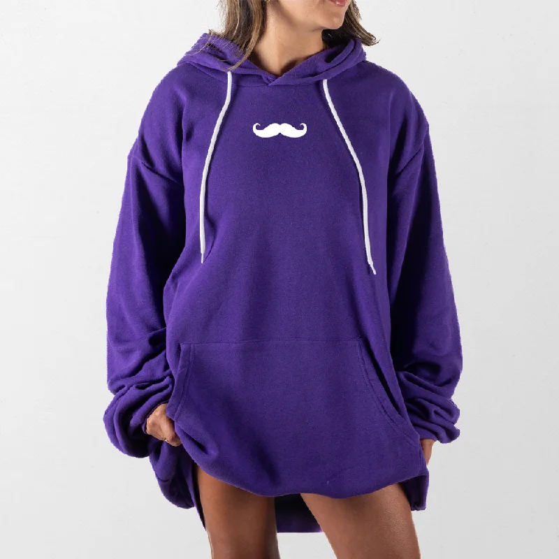 mens hoodie for versatile fitness wear-Mustache Giant Hoodie