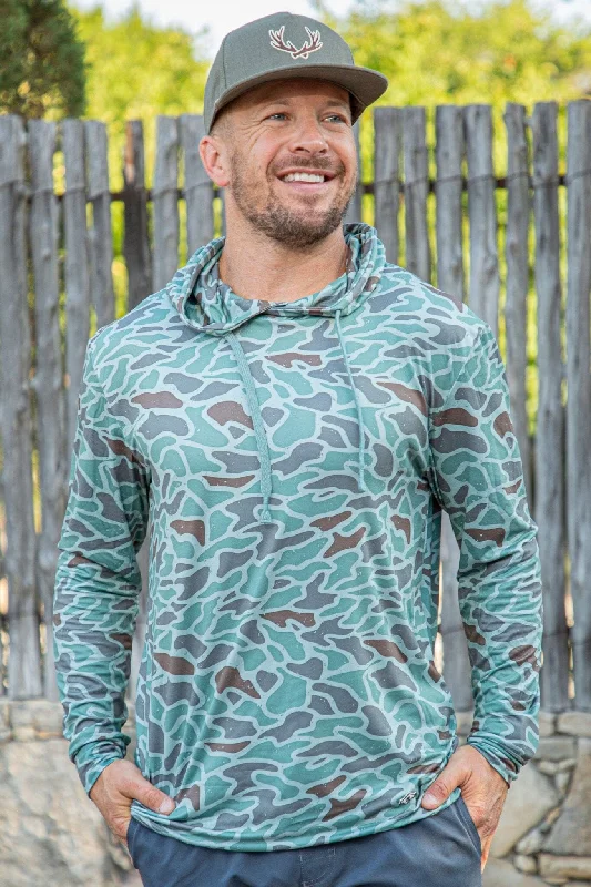 mens hoodie with bold, modern design-Performance Hoodie - Original Mallard Camo