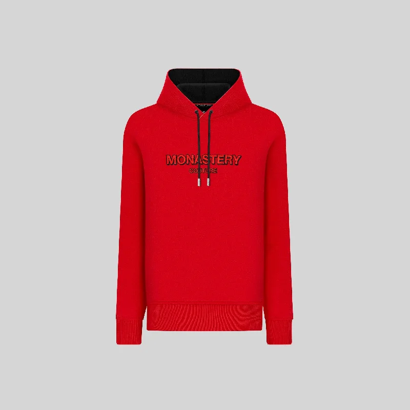 mens hoodie for sporty yet stylish fits-SALAMINA RED HOODIE