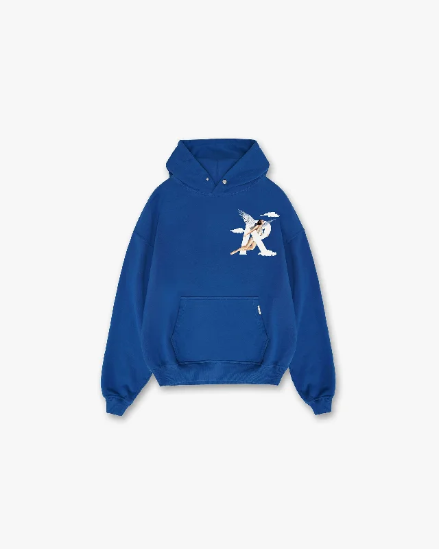 mens hoodie for a comfy street style-Storms In Heaven Hoodie - Cobalt