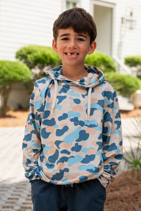 mens hoodie with comfortable relaxed style-Youth Performance Hoodie - Rockport Camo