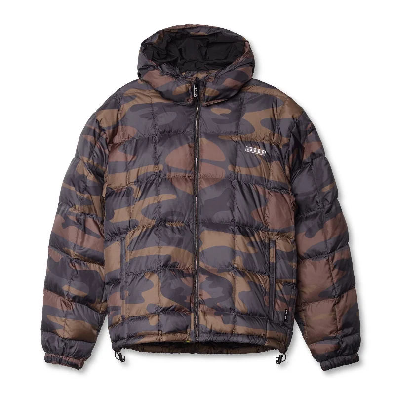 men's jackets for urban commuting-0551. Weather-Ready Down Puffer Jacket - Rust Camo