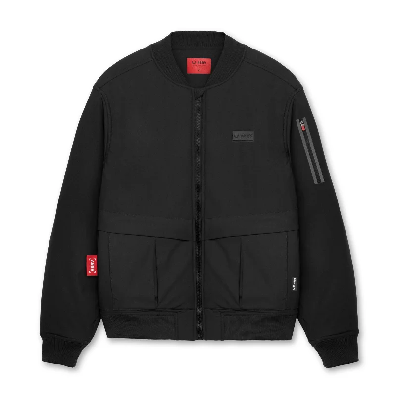 men's jackets with casual, stylish design-0677. Kinterra™ Weatherproof Bomber Jacket - Black