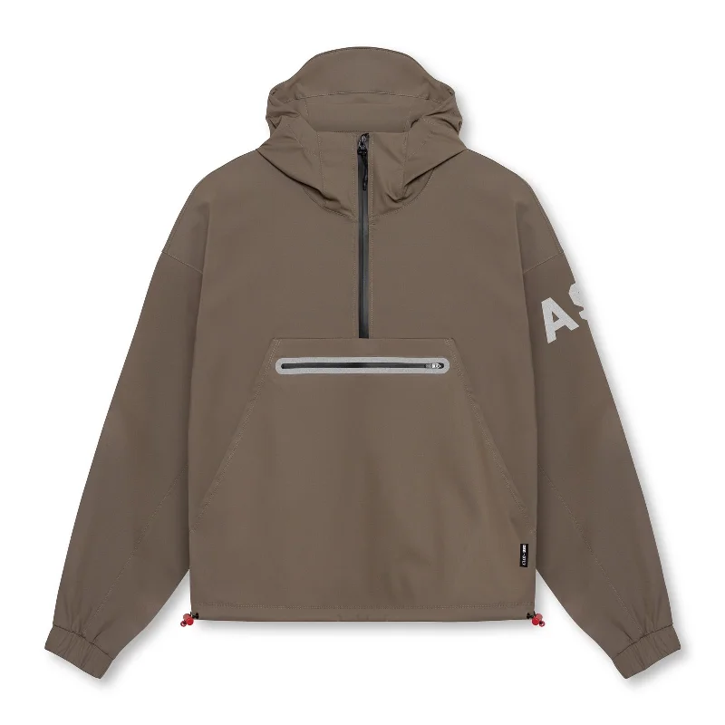 men's jackets with adjustable drawstrings-0717. Weather-Ready Anorak Jacket  - Deep Taupe