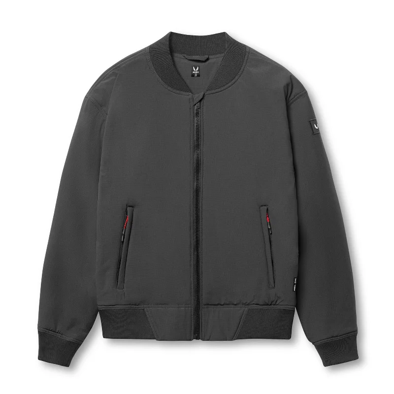 men's jackets with ergonomic design-0858. Ripstop Insulated Bomber Jacket - Space Grey