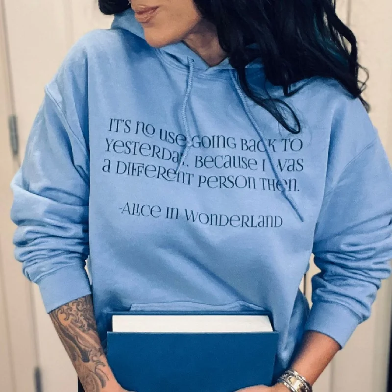 mens hoodie for post-workout comfort-Alice in Wonderland Quote Hoodie