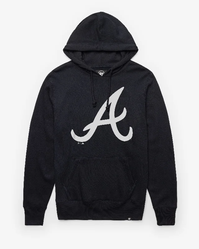 mens hoodie with stylish cuff details-ATLANTA BRAVES IMPRINT '47 HEADLINE HOOD