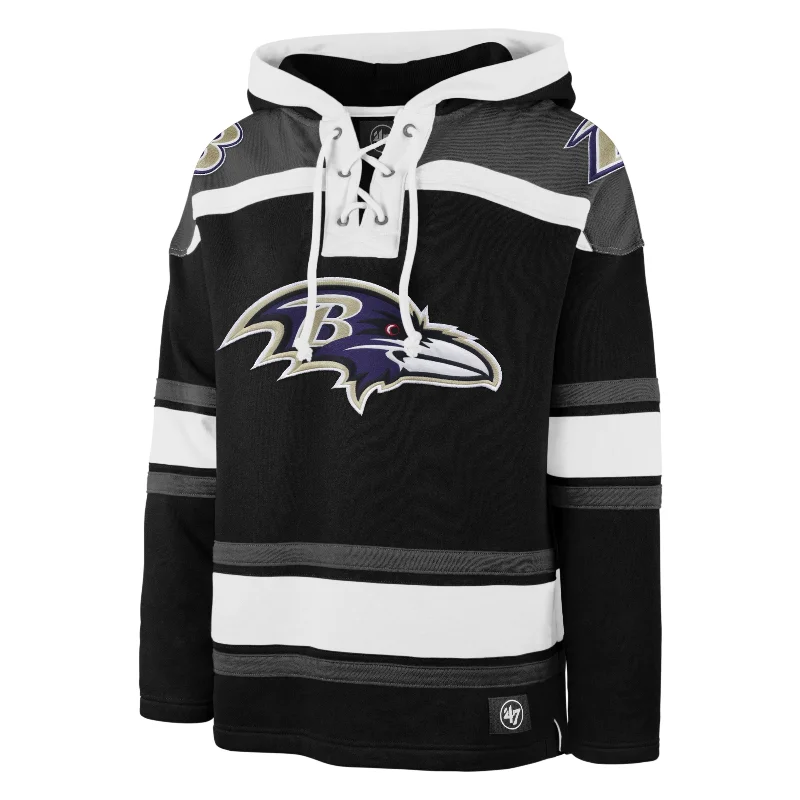 mens hoodie with elegant sporty design-BALTIMORE RAVENS SUPERIOR '47 LACER HOOD