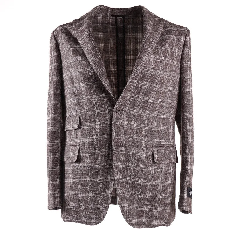 men's jackets with front pockets for convenience-Belvest Unlined Linen-Wool-Silk Sport Coat