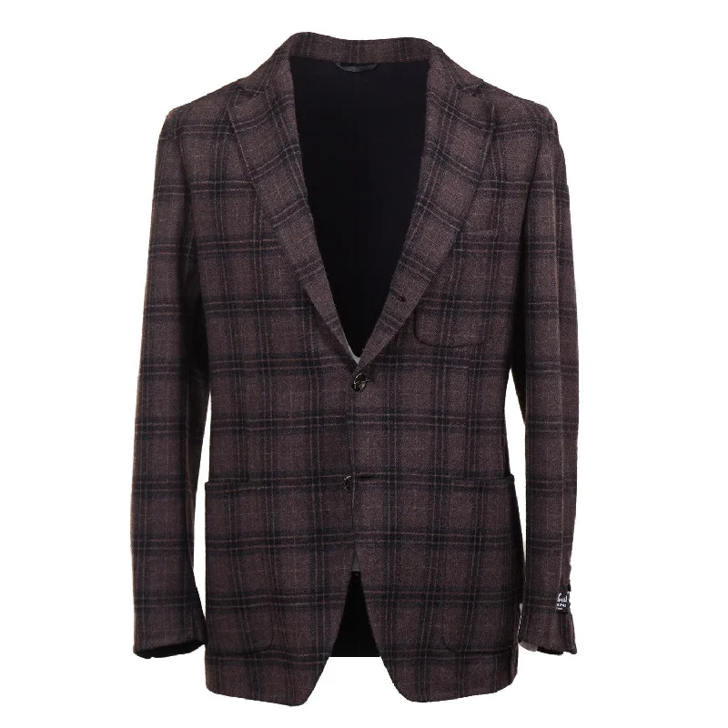 men's jackets with double-layer construction-Belvest Unlined Wool and Cashmere Sport Coat