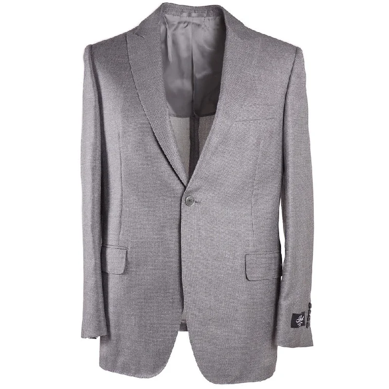 men's jackets with secure zipper pocket for valuables-Belvest Wool-Silk-Linen Sport Coat