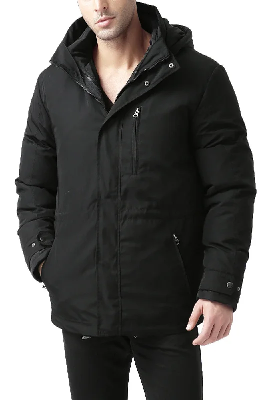 men's jackets with oversized arm openings-BGSD Men's "James" 3-in-1 Waterproof Down Parka Coat