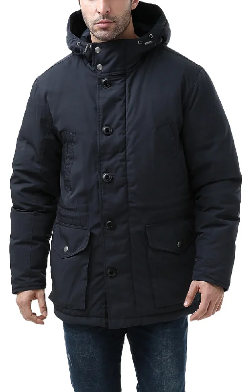 men's jackets with weather-sealed seams-BGSD Men's "Tommy" Hooded Waterproof Down Parka Coat