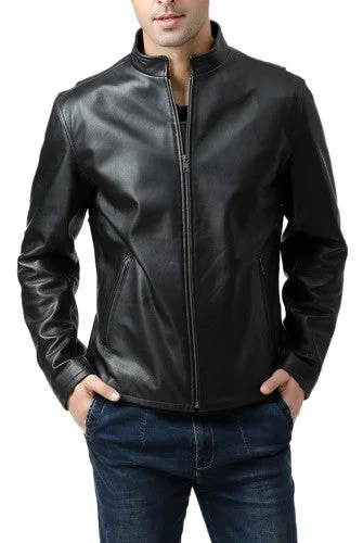 men's jackets for high-performance outdoor use-BGSD Men Urban Motorcycle Leather Jacket