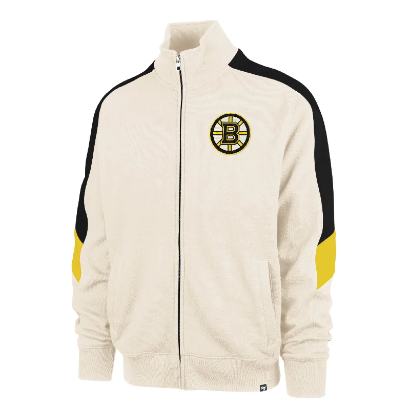 mens hoodie with chic graphic design-BOSTON BRUINS LC SHOOT OUT TRACK JACKET MEN