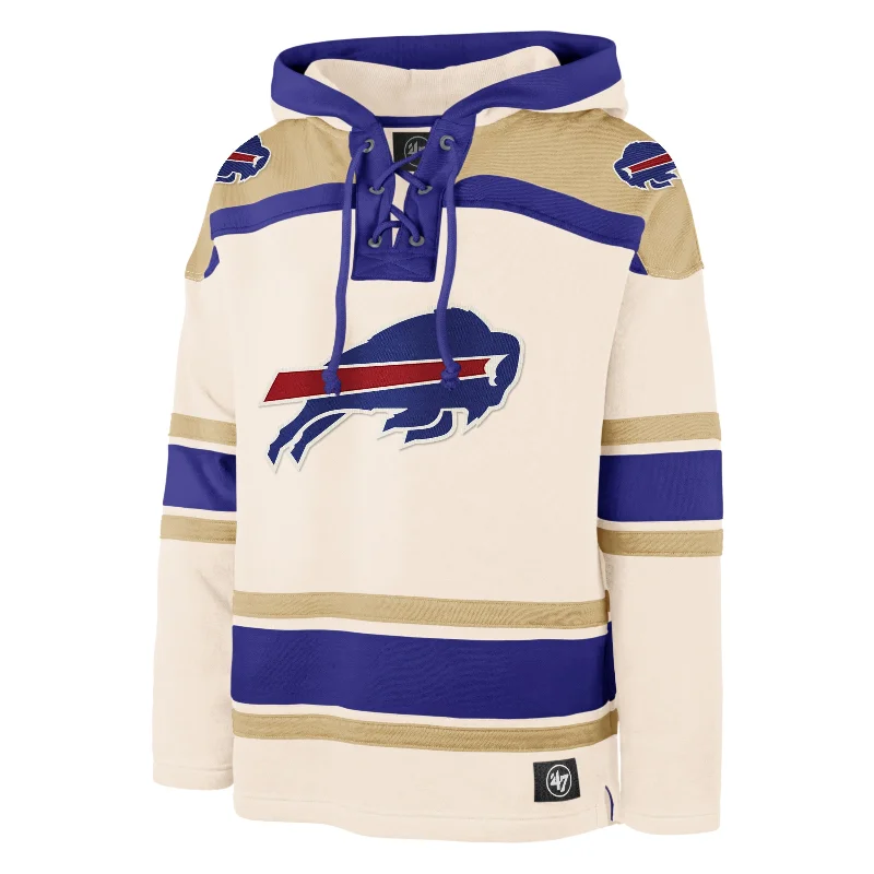 mens hoodie for easy casual wear-BUFFALO BILLS SUPERIOR '47 LACER HOOD