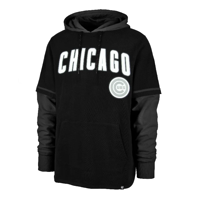 mens hoodie for sporty comfort and style-CHICAGO CUBS METEORITE '47 SHORTSTOP PULLOVER HOOD