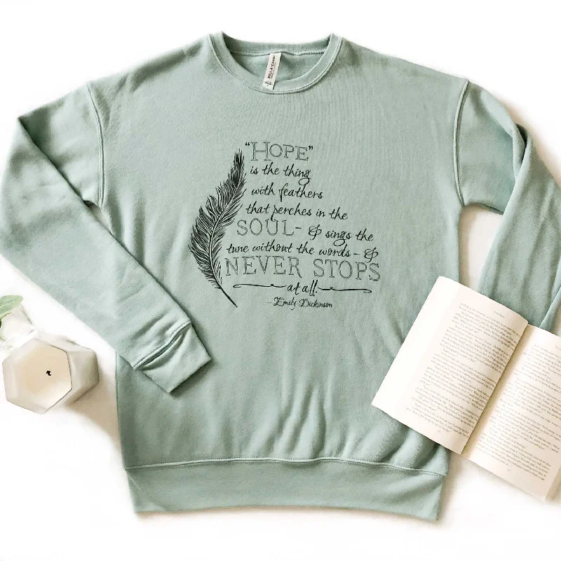 mens hoodie for everyday comfort wear-Emily Dickinson Quote Sweatshirt