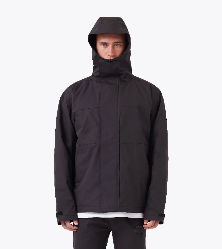 men's jackets with breathable side panels-Explorer Jacket Black